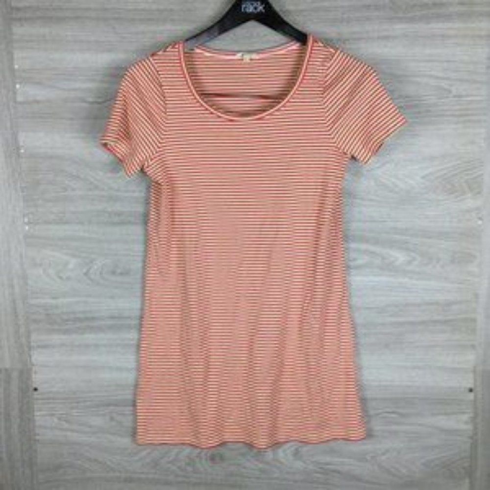Madewell Pink Swingy Tee Dress in Stripe size S - Picture 3 of 6
